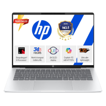 HP Smartchoice OmniBook 5 OLED (Previously Pavilion), Snapdragon X Processor (16GB LPDDR5x, 1TB SSD) 2K, 14''/35.6cm, Win11, M365(1yr)*Office24, Silver,1.35kg, he0015QU,Light-Weight,Next-Gen AI Laptop